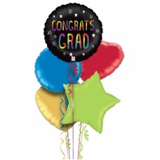 Happy Graduation Colourful Balloon Bouquet